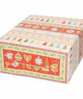 Pakket stuks rendierpapier rol rode groene bomen rendieren bij 10227156