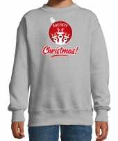 Rendier rendierbal sweater rendier pak merry christmas grijs kinderen